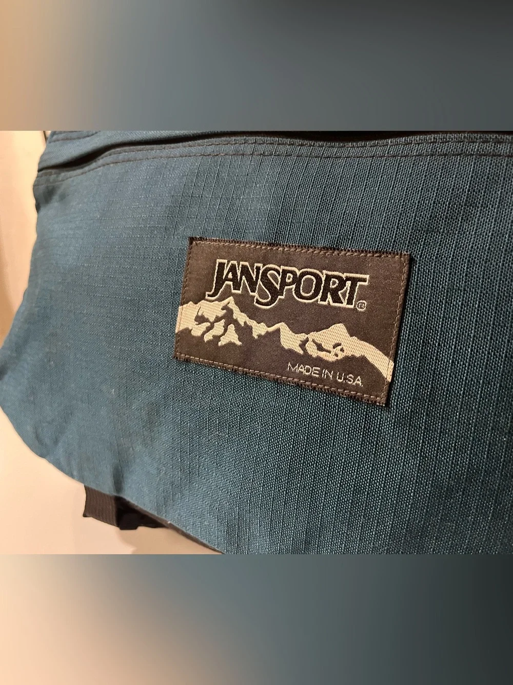 Vintage Jansport Made in USA large teal messenger bag